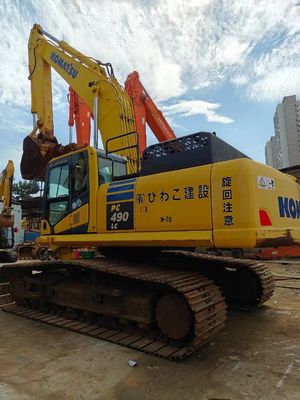การประกาศสัญญากลางในปี 2018 แท้ของญี่ปุ่น เครื่องขุด Komatsu มือสอง PC 490-10
